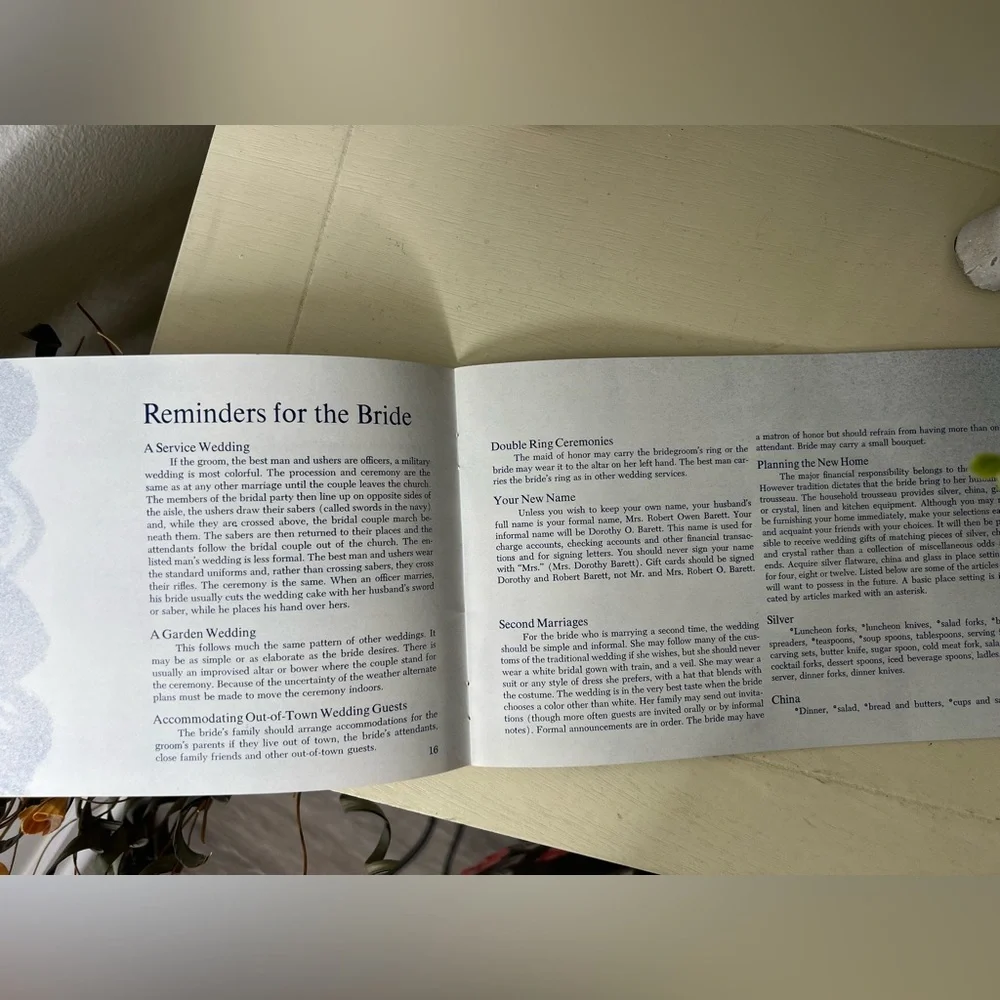 Vintage Wedding Embassy Yearbook & How to have the perfect wedding